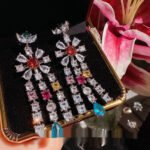 Rainbow Gemstone Jewelry Set – Vintage Floral Necklace Earrings Brooch for Women - Image 8