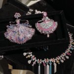 Rainbow Gemstone Jewelry Set – Vintage Floral Necklace Earrings Brooch for Women - Image 5