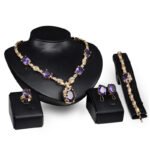 Bridal Punk Jewelry Set for Women – Gold Tone Necklace Earrings & Hand Accessories - Image 5