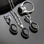 Bridal Zircon Jewelry Set with Hair Claw – Necklace Earrings Bracelet Wedding Set - Image 5