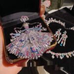 Rainbow Gemstone Jewelry Set – Vintage Floral Necklace Earrings Brooch for Women - Image 10