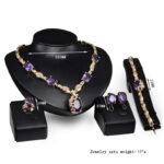 Bridal Punk Jewelry Set for Women – Gold Tone Necklace Earrings & Hand Accessories - Image 2