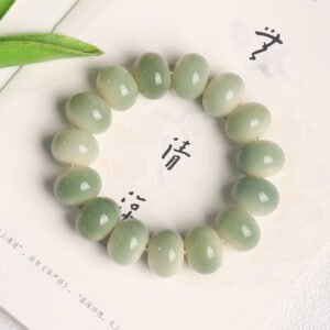 Bodhi Seed Bracelet for Women – White Jade Style Minimalist Beaded Bracelet - Image 4