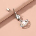 Stainless Steel Geometric Navel Piercing for Women - Image 4