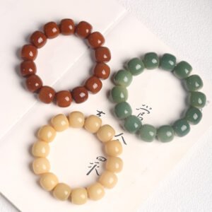 Bodhi Seed Bracelet for Women – White Jade Style Minimalist Beaded Bracelet - Image 6