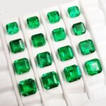 Synthetic Emerald Octagon Cut Stone – Lab Created Green Gem for Jewelry