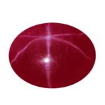 Red Star Ruby Oval Gemstone – Polished Synthetic Loose Stone for Jewelry - Image 3