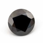 Black Moissanite Round Cut Loose Stone – VVS Eight Hearts & Arrows Diamond Alternative - Image 4