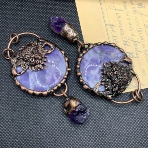 Vintage Crystal Aventurine Pendant – Animal Carved Stone Necklace Charm - Image 3