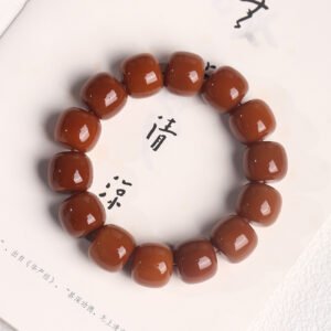 Bodhi Seed Bracelet for Women – White Jade Style Minimalist Beaded Bracelet - Image 5
