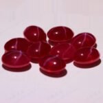 Red Star Ruby Oval Gemstone – Polished Synthetic Loose Stone for Jewelry