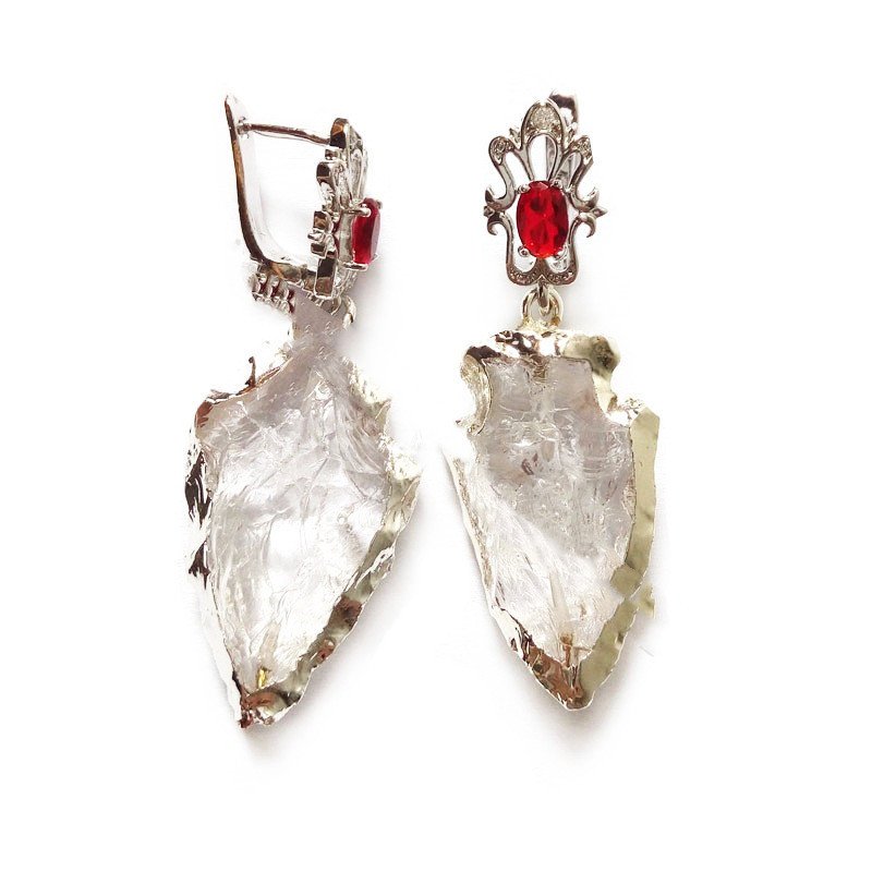 9776c1ff-6691-4b94-bfd0-8cdb8cd91385.jpg White Agate Crystal Bud Earrings – Minimalist Elegant Drop Earrings for Women - Image 1