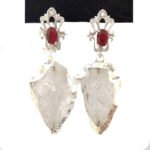 White Agate Crystal Bud Earrings – Minimalist Elegant Drop Earrings for Women - Image 4