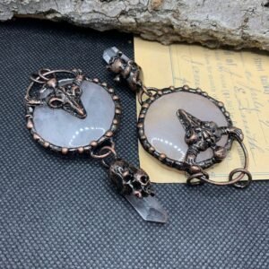 Vintage Crystal Aventurine Pendant – Animal Carved Stone Necklace Charm - Image 8