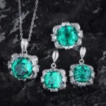 Women’s Jewelry Set with Colorful Stones – Ring Necklace Earrings Set