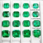 Synthetic Emerald Octagon Cut Stone – Lab Created Green Gem for Jewelry - Image 3