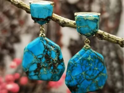 Emperor Stone Earrings – Retro Geometric Ethnic Statement Earrings for Women