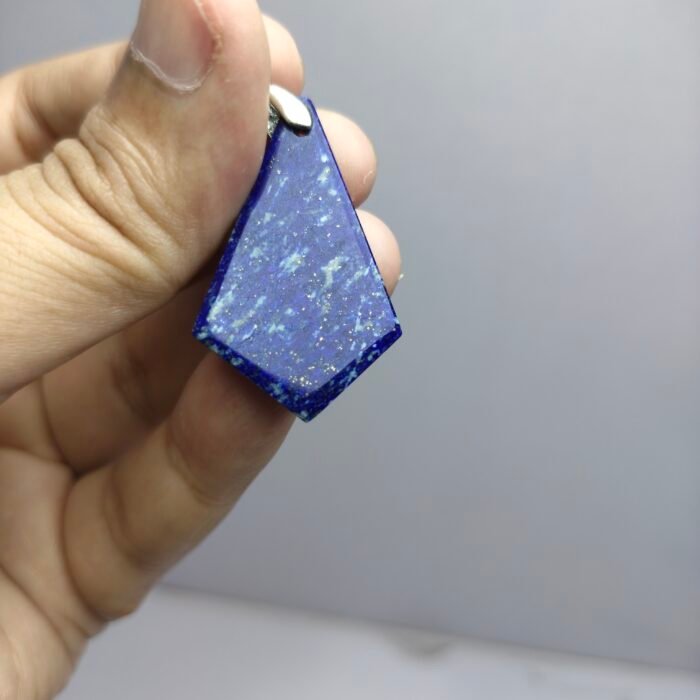 Natural Lapis Lazuli Kite Pendant 30.60ct Pyrite Afghanistan Polished - Image 9