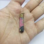 Natural Pink Rhodonite Pendant Handmade Copper Antique Style - Image 7