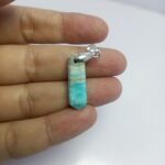 Natural Caribbean Calcite Gemstone Pendant 23.7mm with Steel Hook Gift Jewelry - Image 2