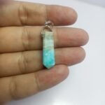 Natural Caribbean Calcite Gemstone Pendant 23.7mm with Steel Hook Gift Jewelry - Image 3