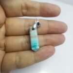 Natural Caribbean Calcite Gemstone Pendant 23.7mm with Steel Hook Gift Jewelry - Image 4