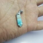 Natural Caribbean Calcite Gemstone Pendant 23.7mm with Steel Hook Gift Jewelry - Image 5
