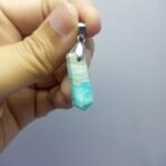 Natural Caribbean Calcite Gemstone Pendant 23.7mm with Steel Hook Gift Jewelry - Image 6