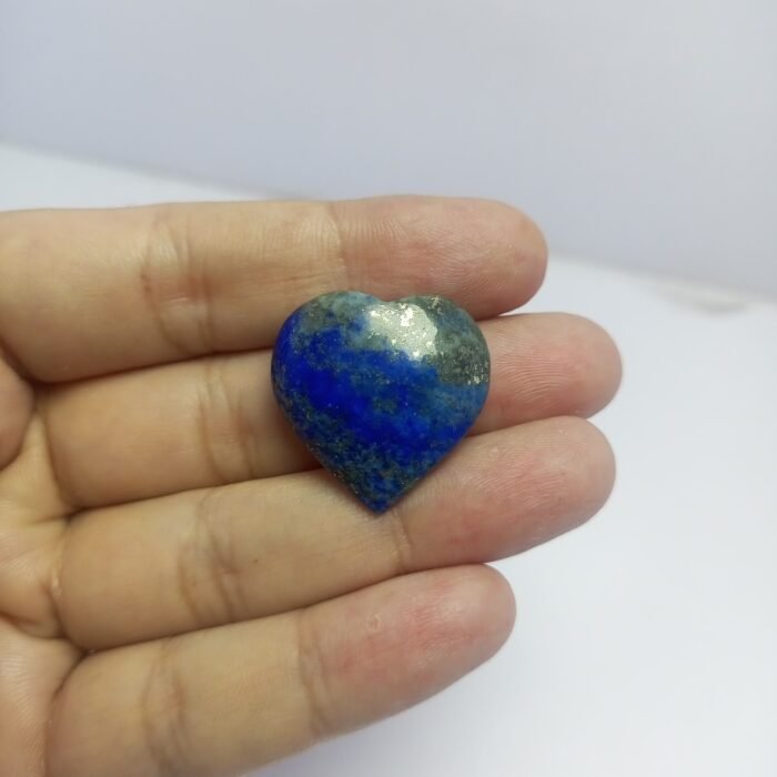 Natural Lapis Lazuli Heart 44ct Polished w/ Pyrite Afghanistan Gemstone - Image 3