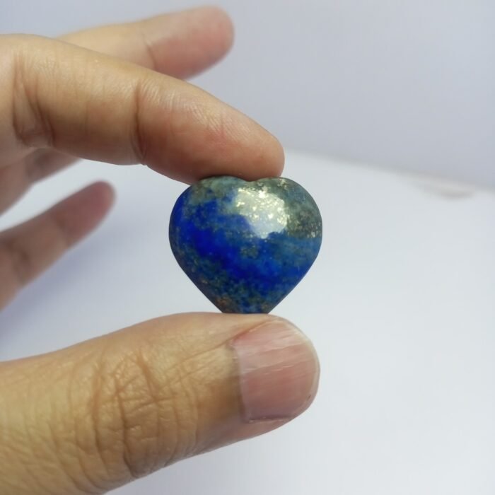 Natural Lapis Lazuli Heart 44ct Polished w/ Pyrite Afghanistan Gemstone - Image 4