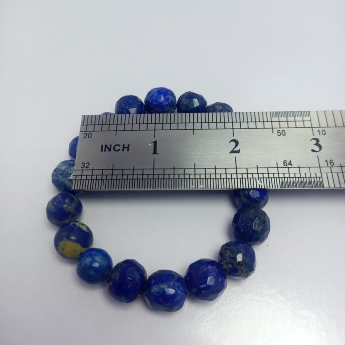 Natural Lapis Lazuli Bracelet 11.5mm Beads 18 Beads Afghanistan - Image 5