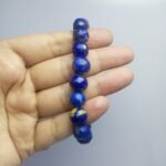 Natural Lapis Lazuli Bracelet 11.5mm Beads 18 Beads Afghanistan - Image 6