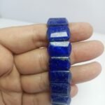 Natural Lapis Lazuli Bracelet 18mm Polished Pyrite Afghanistan - Image 4