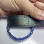 Natural Lapis Lazuli Bracelet 18mm Polished Pyrite Afghanistan - Image 6