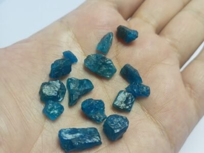 Natural Blue Apatite Rough Crystal Lot Afghanistan Origin Raw Mineral Specimen Pieces
