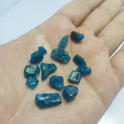 Natural Blue Apatite Rough Crystal Lot Afghanistan Origin Raw Mineral Specimen Pieces