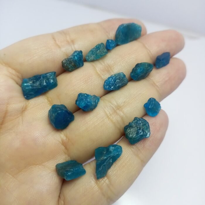 Natural Blue Apatite Rough Crystal Lot 54.5ct Afghanistan - Image 4