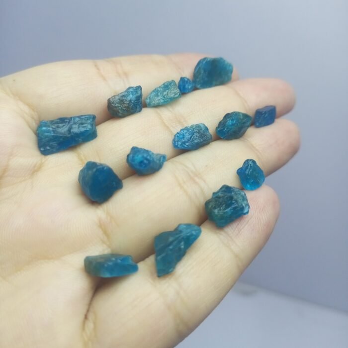 Natural Blue Apatite Rough Crystal Lot 54.5ct Afghanistan - Image 5