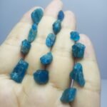 Natural Blue Apatite Rough Crystal Lot 54.5ct Afghanistan - Image 7