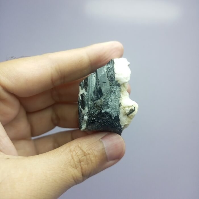Natural Black Tourmaline Specimen 220.60ct Pakistan Crystal Matrix - Image 3