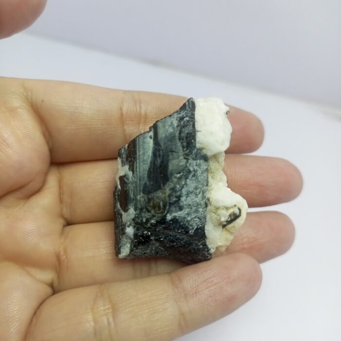 Natural Black Tourmaline Specimen 220.60ct Pakistan Crystal Matrix - Image 6