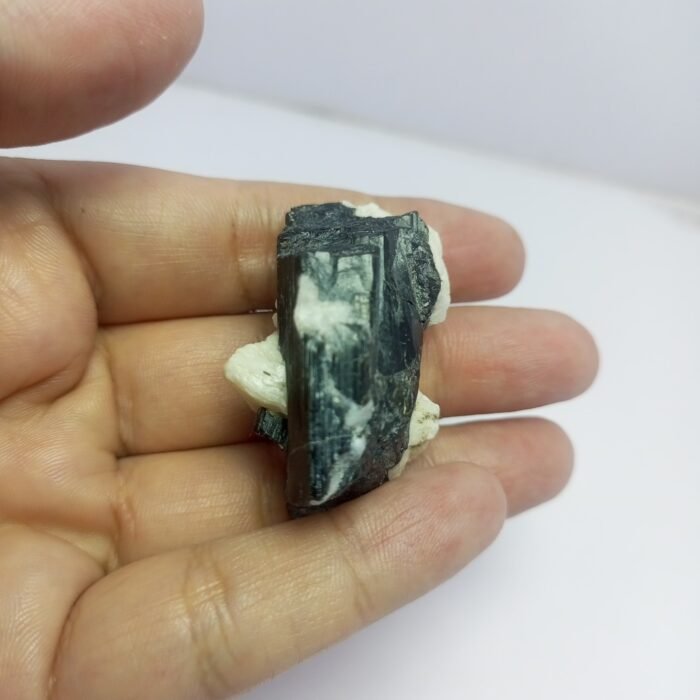 Natural Black Tourmaline Specimen 220.60ct Pakistan Crystal Matrix - Image 7