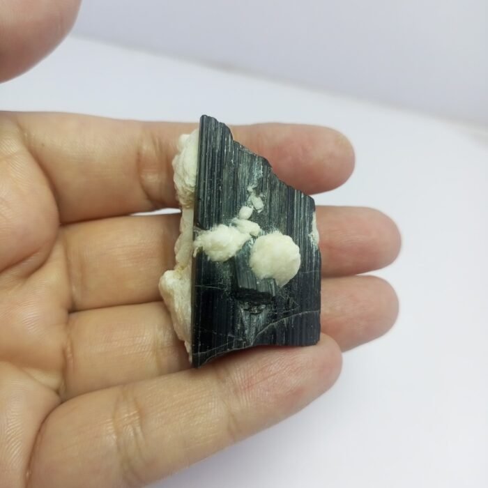 Natural Black Tourmaline Specimen 220.60ct Pakistan Crystal Matrix - Image 8