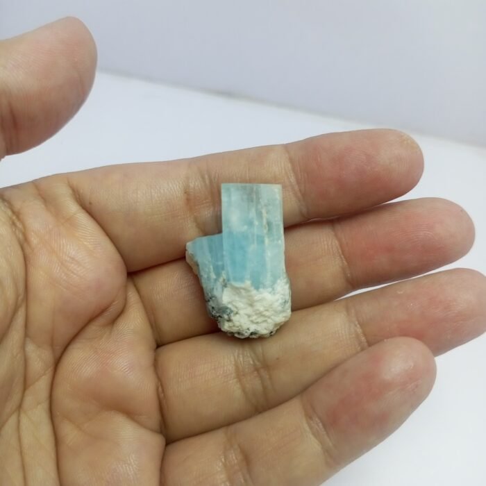 Natural Aquamarine Twin Crystal on Matrix 57.65ct Pakistan - Image 9