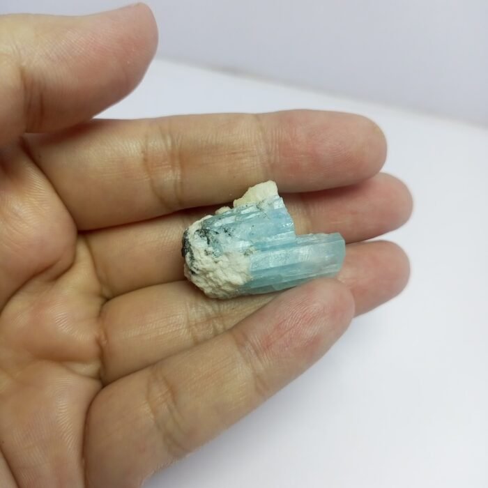 Natural Aquamarine Twin Crystal on Matrix 57.65ct Pakistan - Image 11