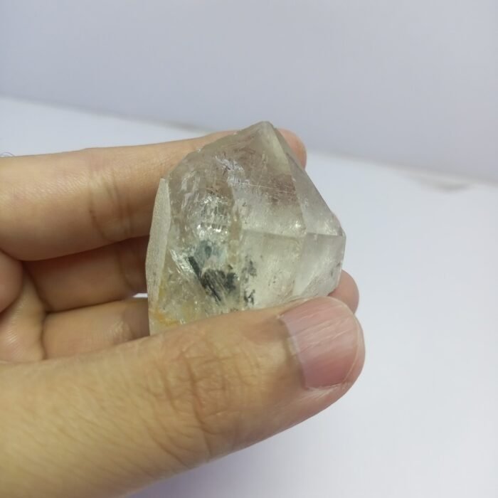 Natural Quartz with Black Tourmaline Specimen 264ct Pakistan - Image 5