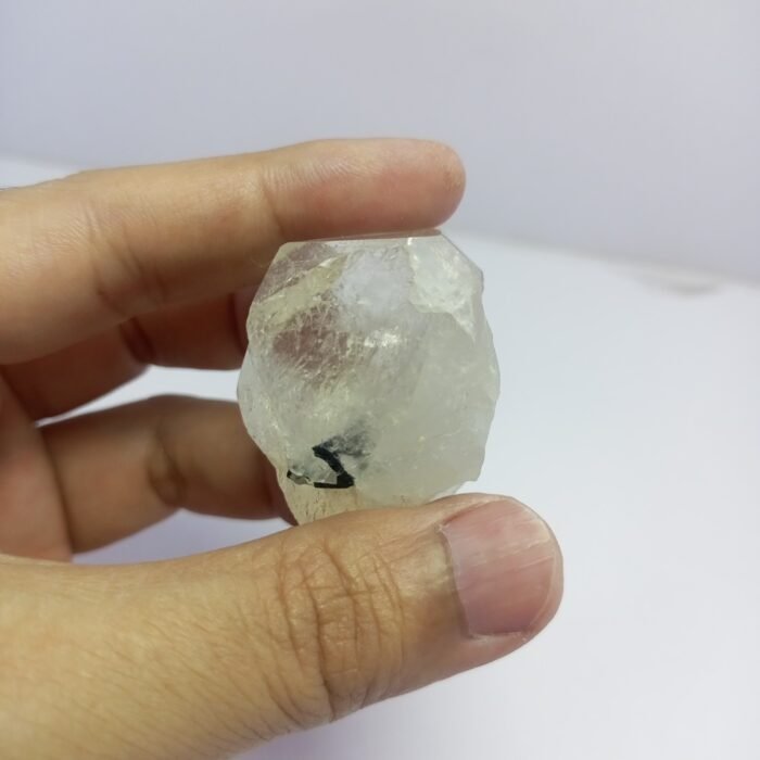 Natural Quartz with Black Tourmaline Specimen 264ct Pakistan - Image 8