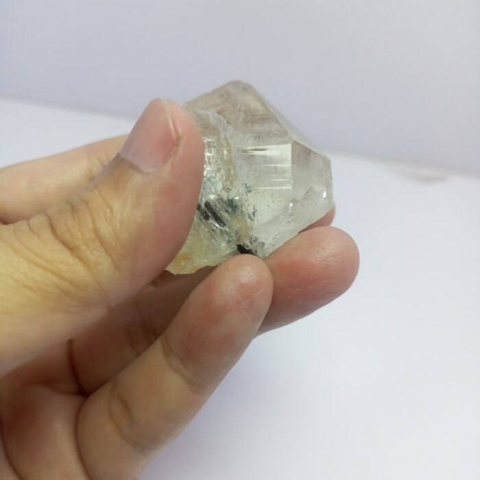 Natural Quartz with Black Tourmaline Specimen 264ct Pakistan - Image 11