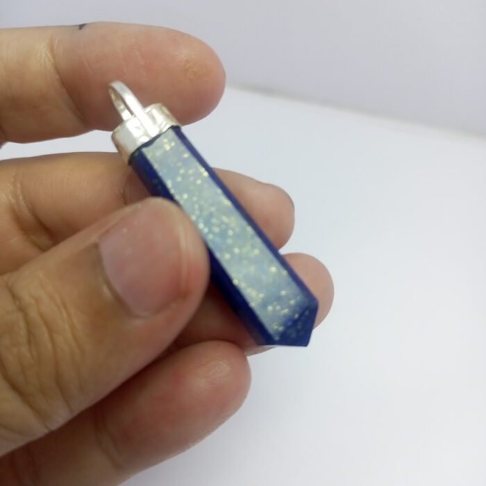 Natural Lapis Lazuli Pendant 925 Silver Pyrite Inclusions 33.80ct - Image 3