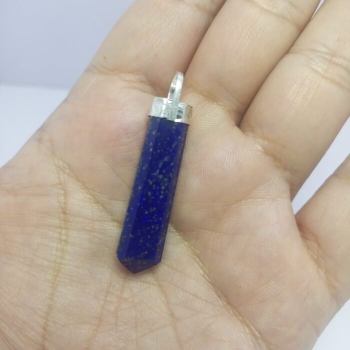 Natural Lapis Lazuli Pendant 925 Silver Pyrite Inclusions 33.80ct - Image 5